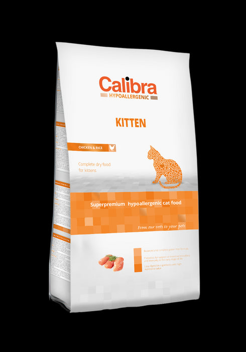Hrana uscata pentru pisici Calibra Kitten cu pui si orez 2 kg